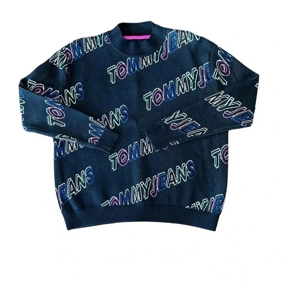 Tommy Hilfiger Jeans Women's Long Sleeve Logo Sweater Size Large - Picture 1 of 6